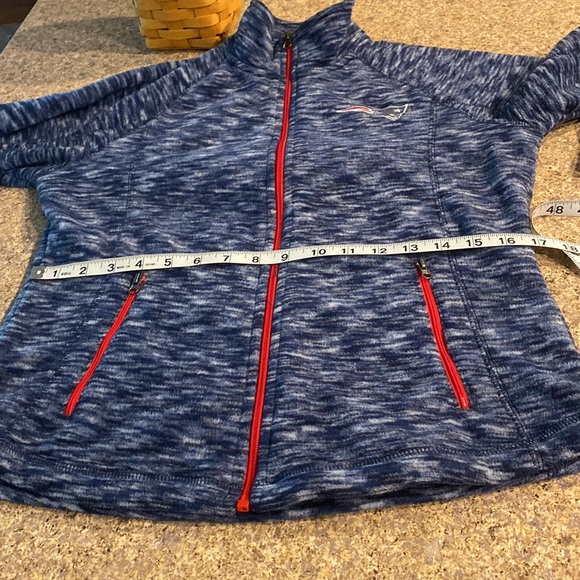 NFL New England Patriots Women’s Fleece Long Sleeve Zip Up Jacket Small Blue Red - Picture 9 of 16